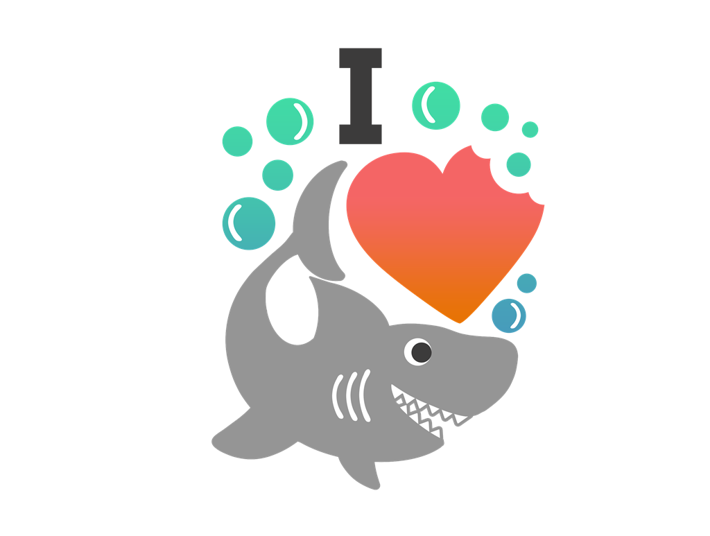 letrero i love sharks