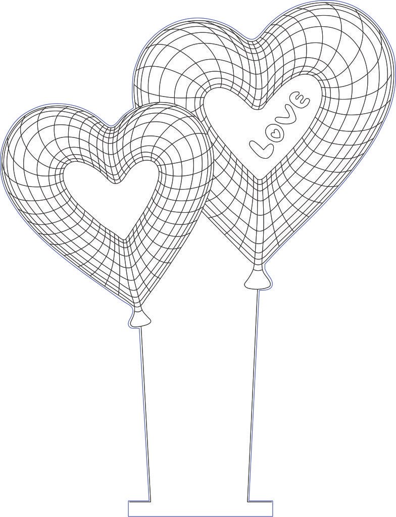 lámpara de acrílico love