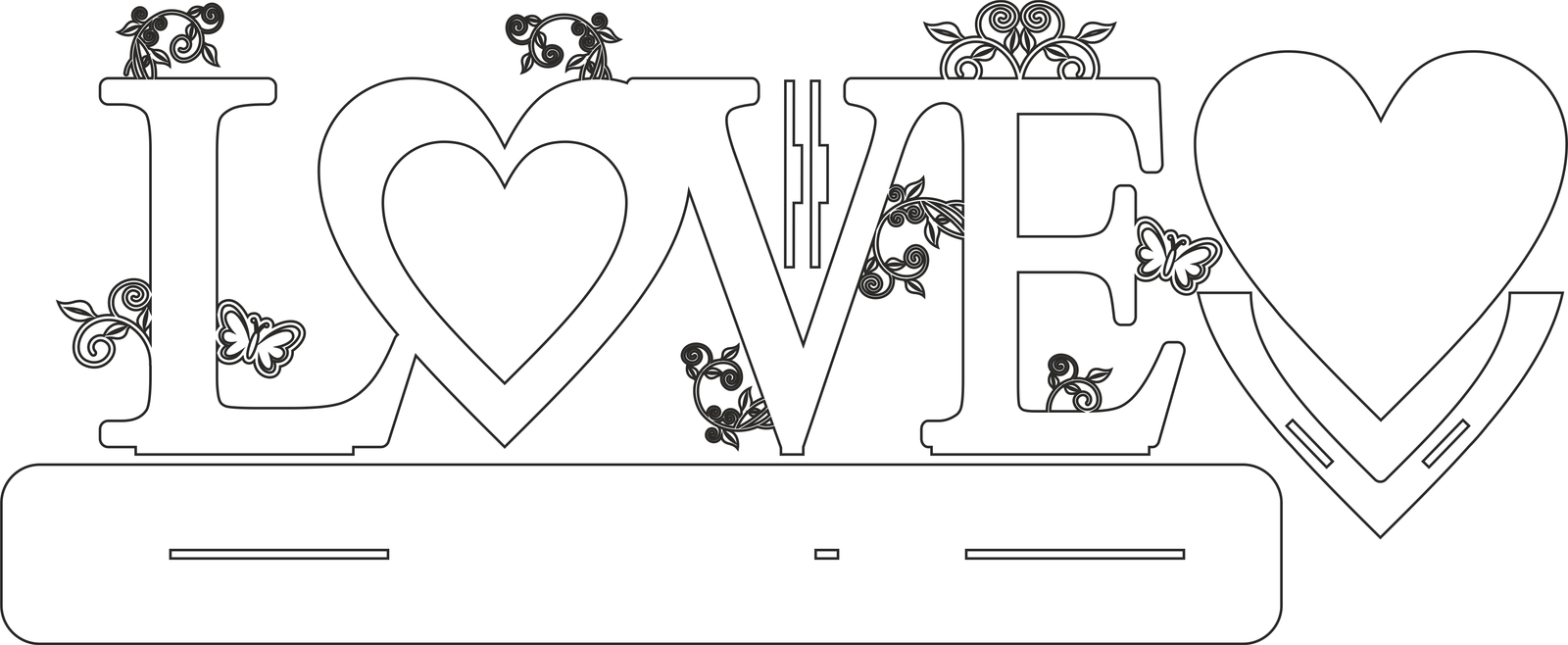 palabra love con base