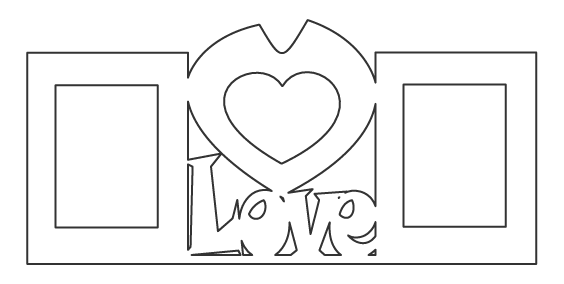 portarretratos love 2 espacios