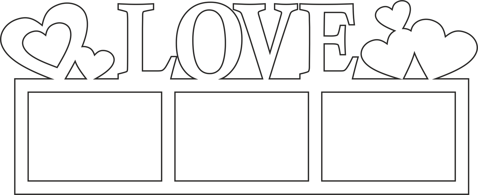 portarretratos love con corazones