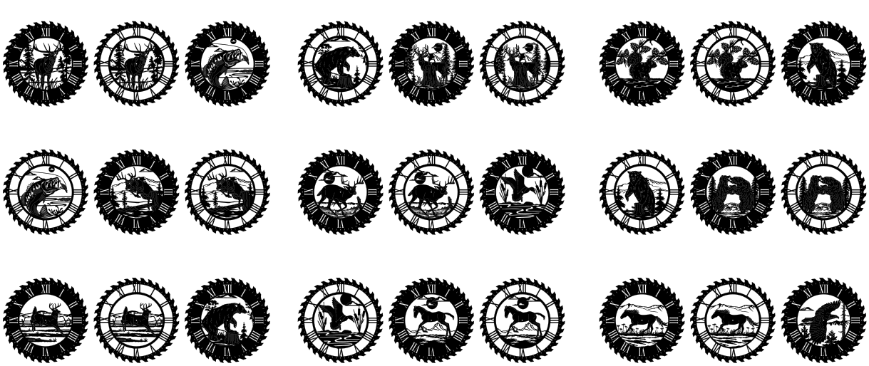 20 relojes calados de animales