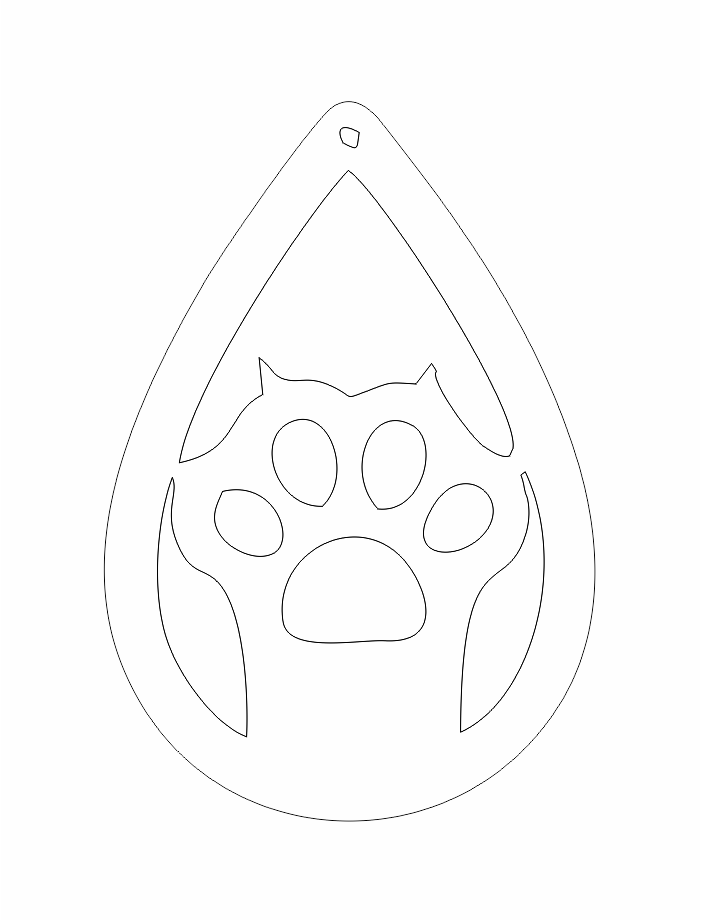 aretes huella de gato