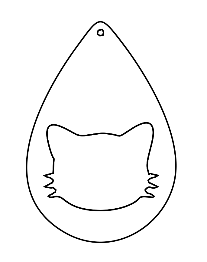 aretes silueta de gato