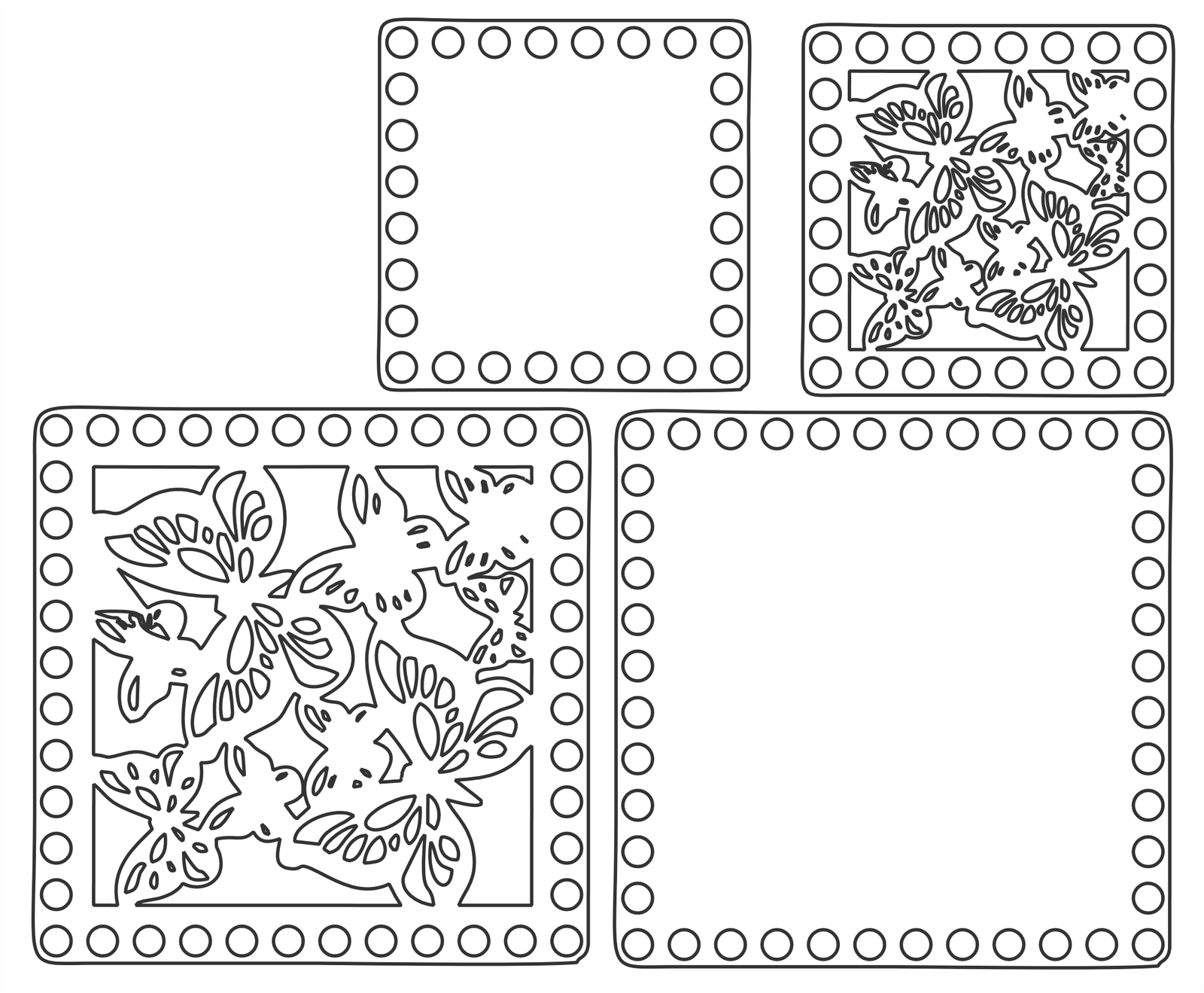 bases para tejer mariposas