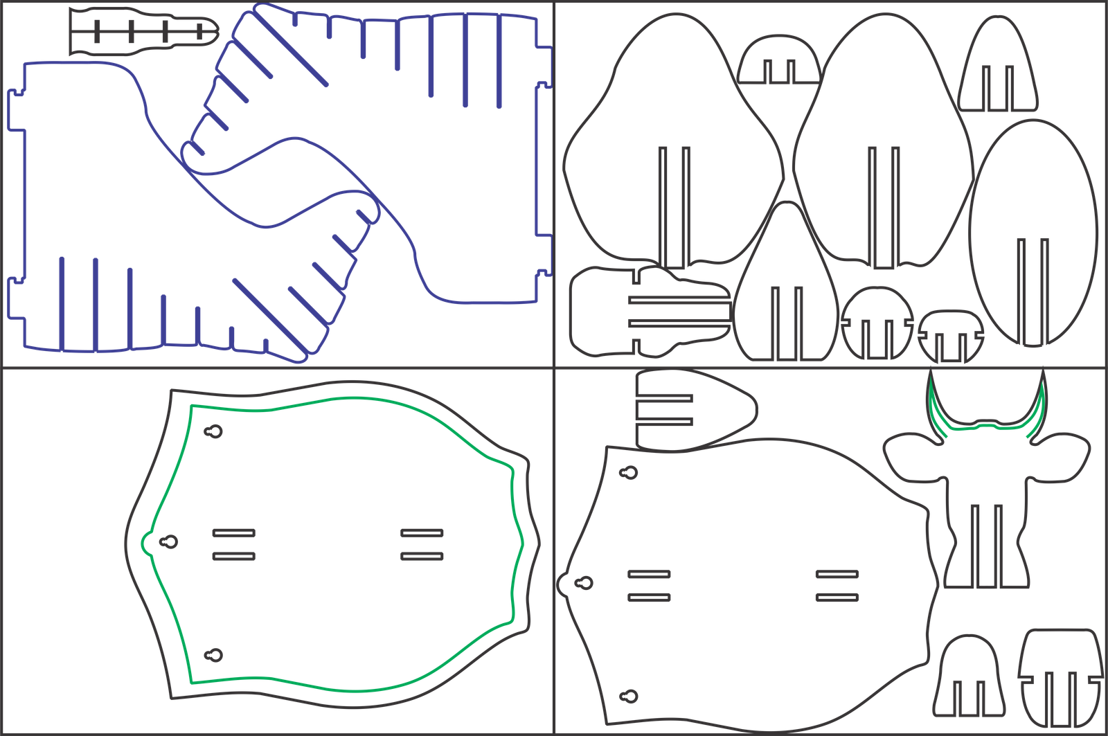 cabeza de animal para pared