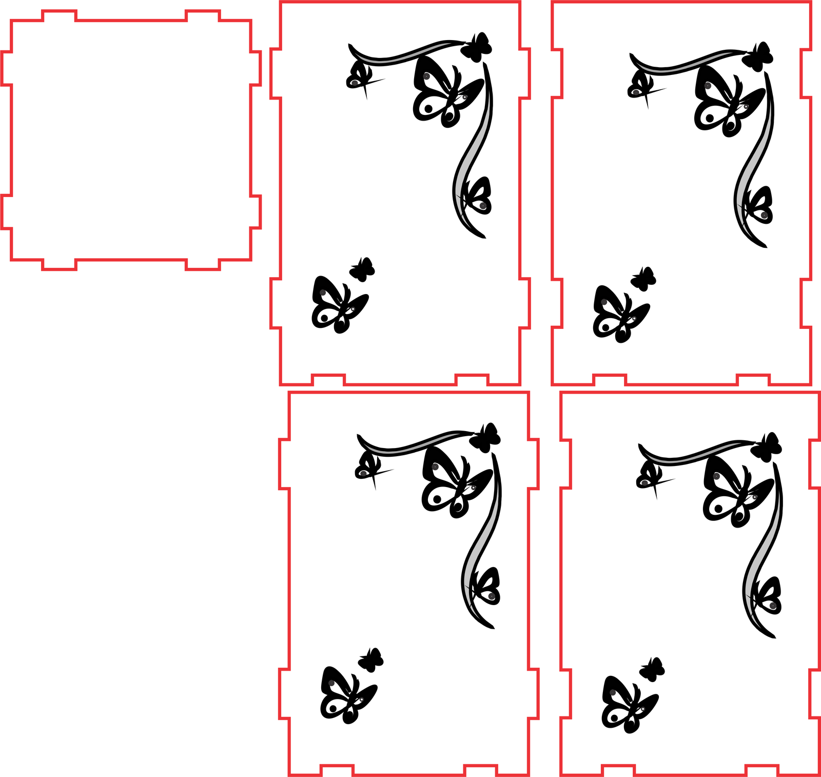 caja para luz de mariposas