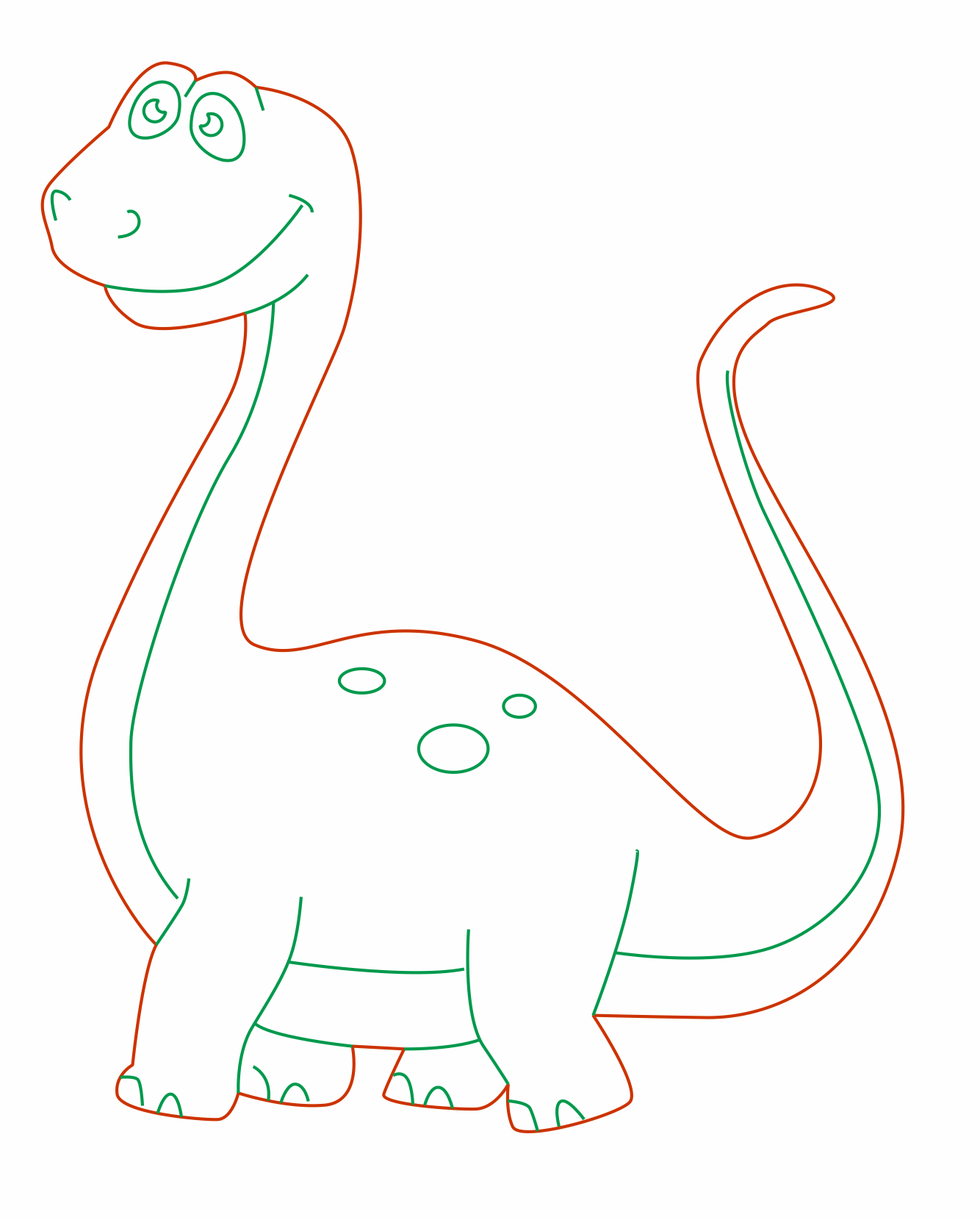 caricatura de braquiosaurio