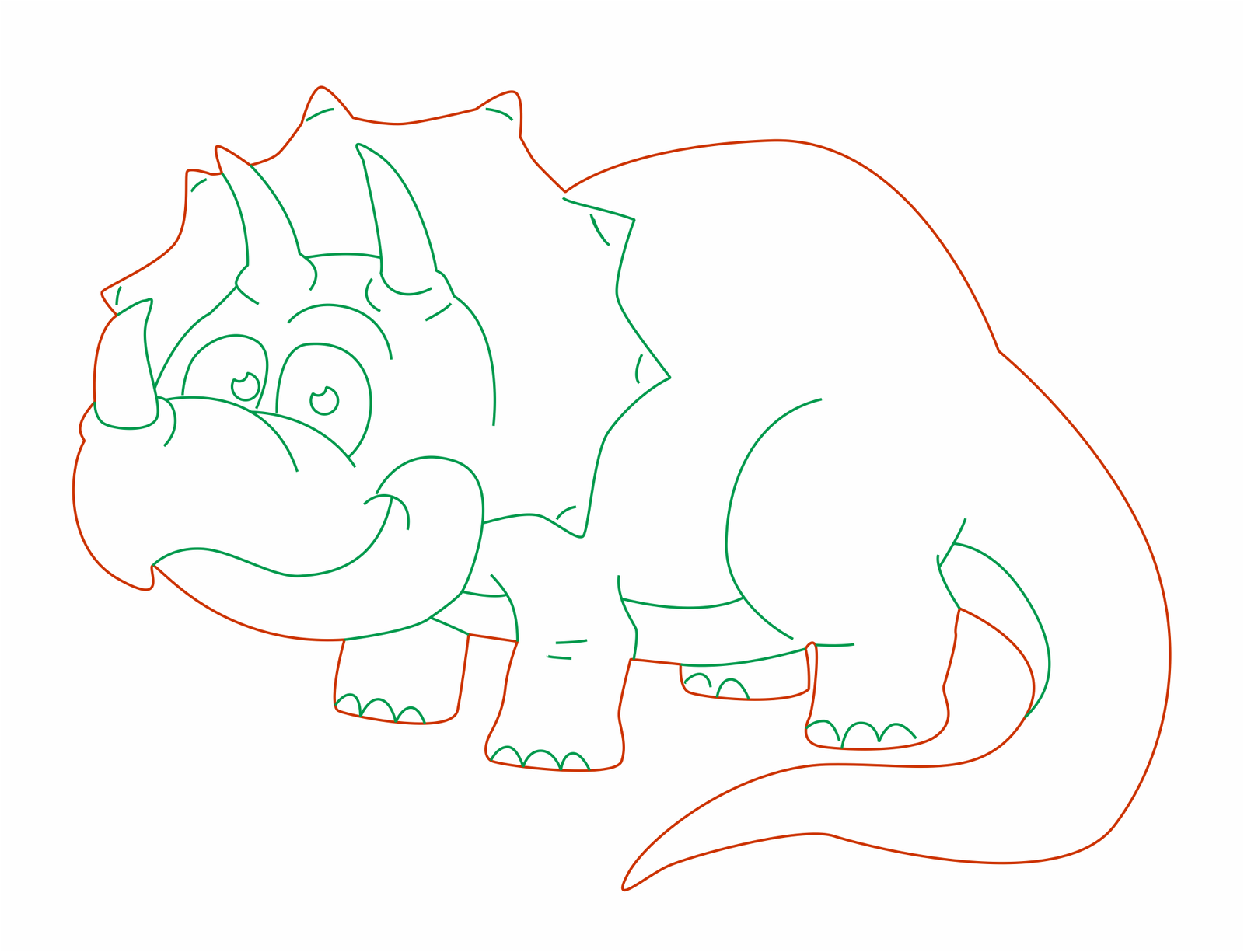 caricatura de triceratops