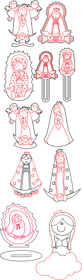 caricaturas de la vírgen