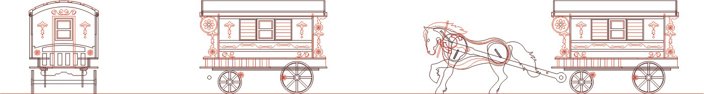 carreta con caballo dinámica