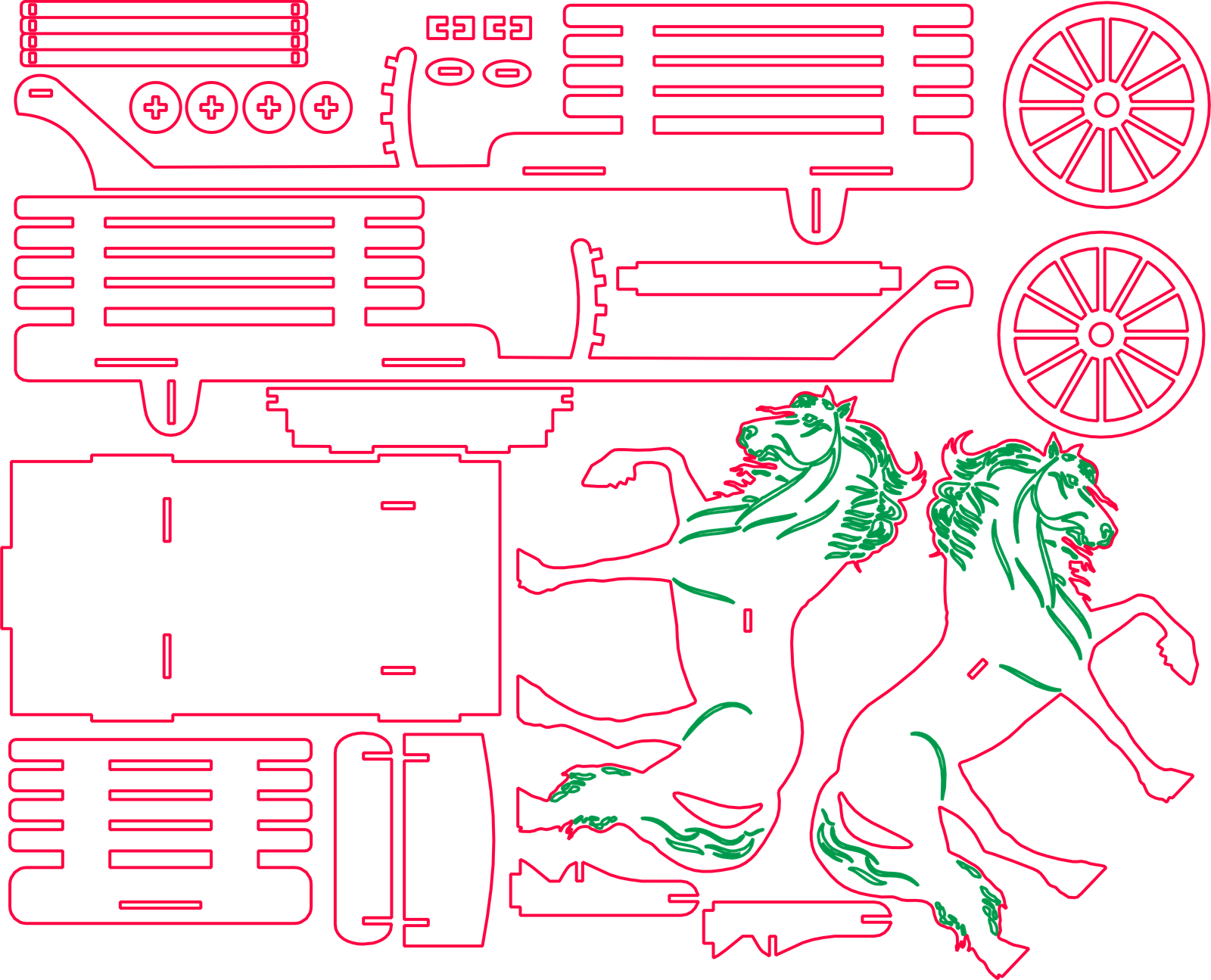 carreta con caballos