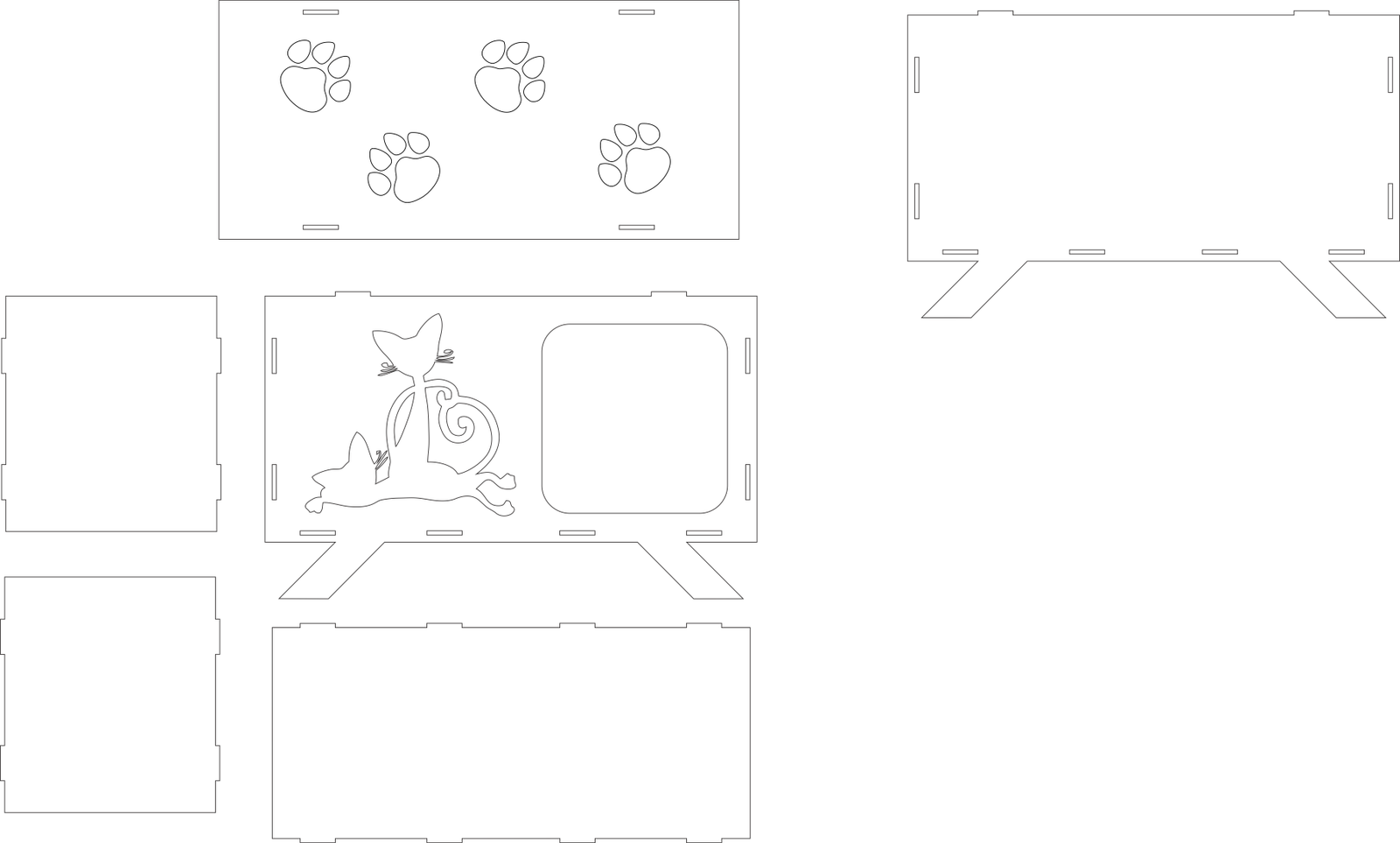 casa rectangular para gatos