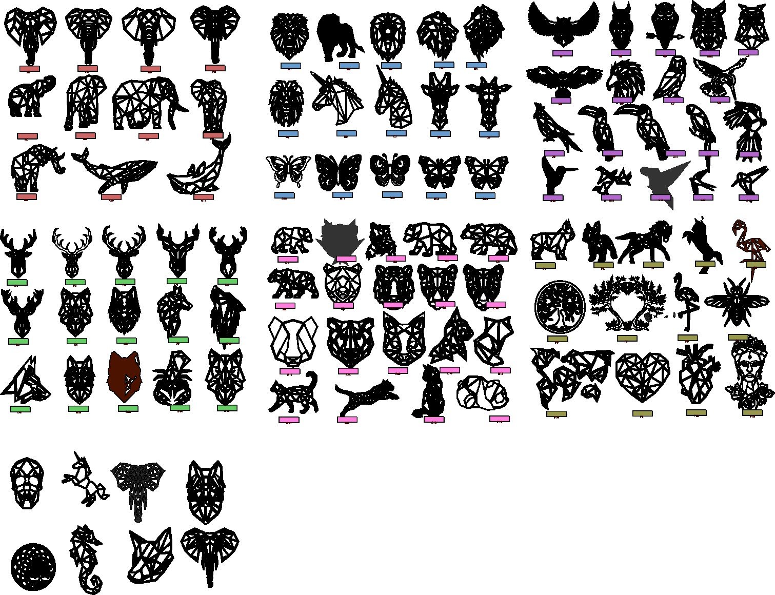 catálogo geométrico