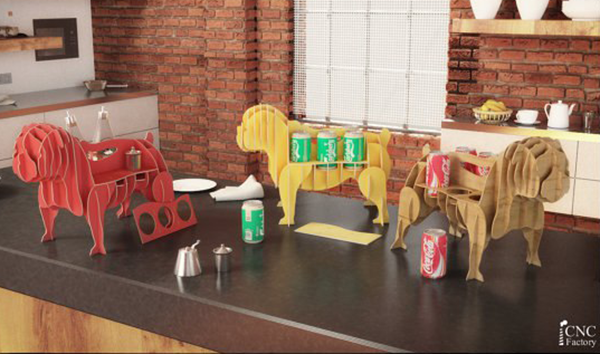 contenedor para cervezas perro