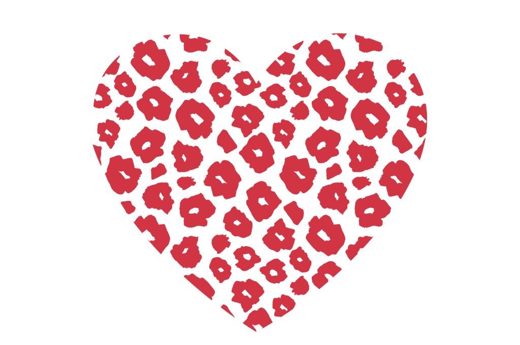 corazón animal print 2