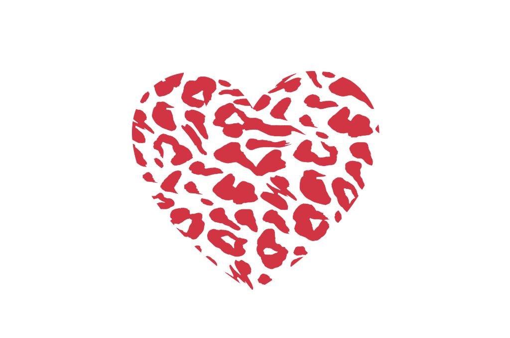 corazón animal print