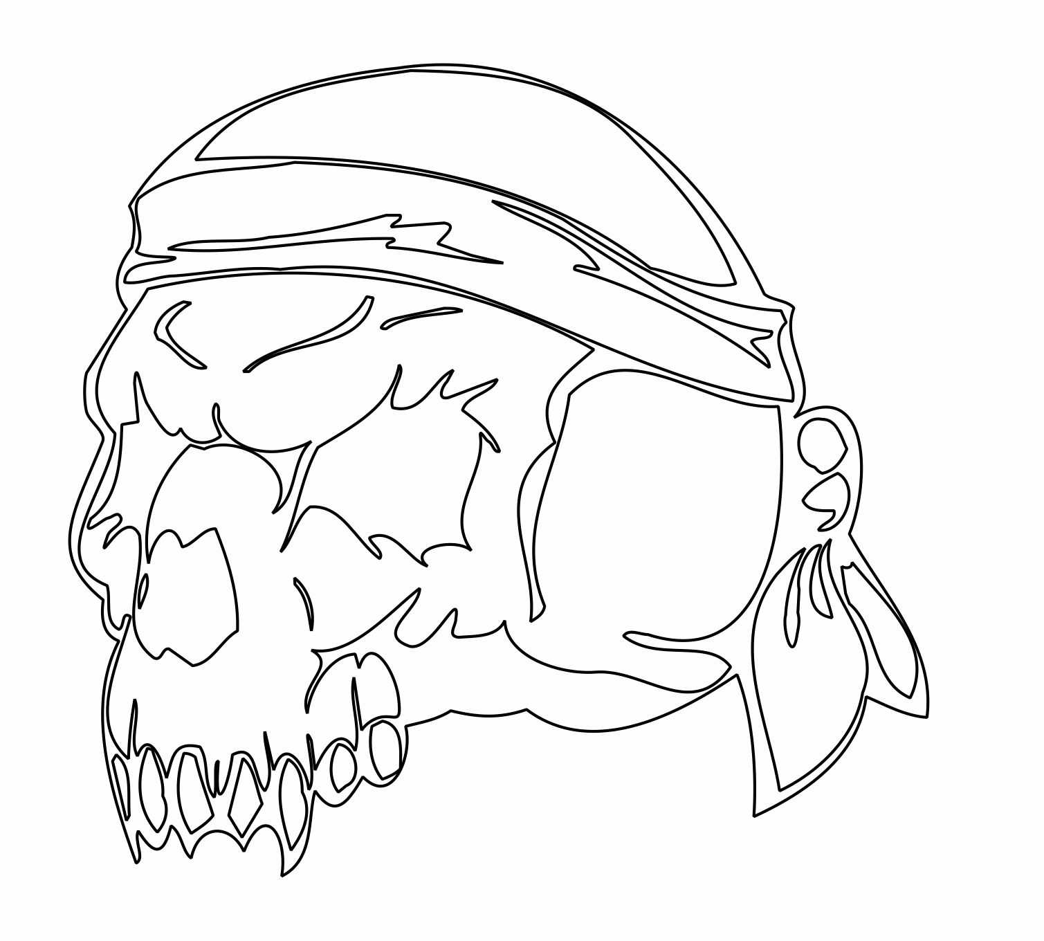 cráneo con paliacate