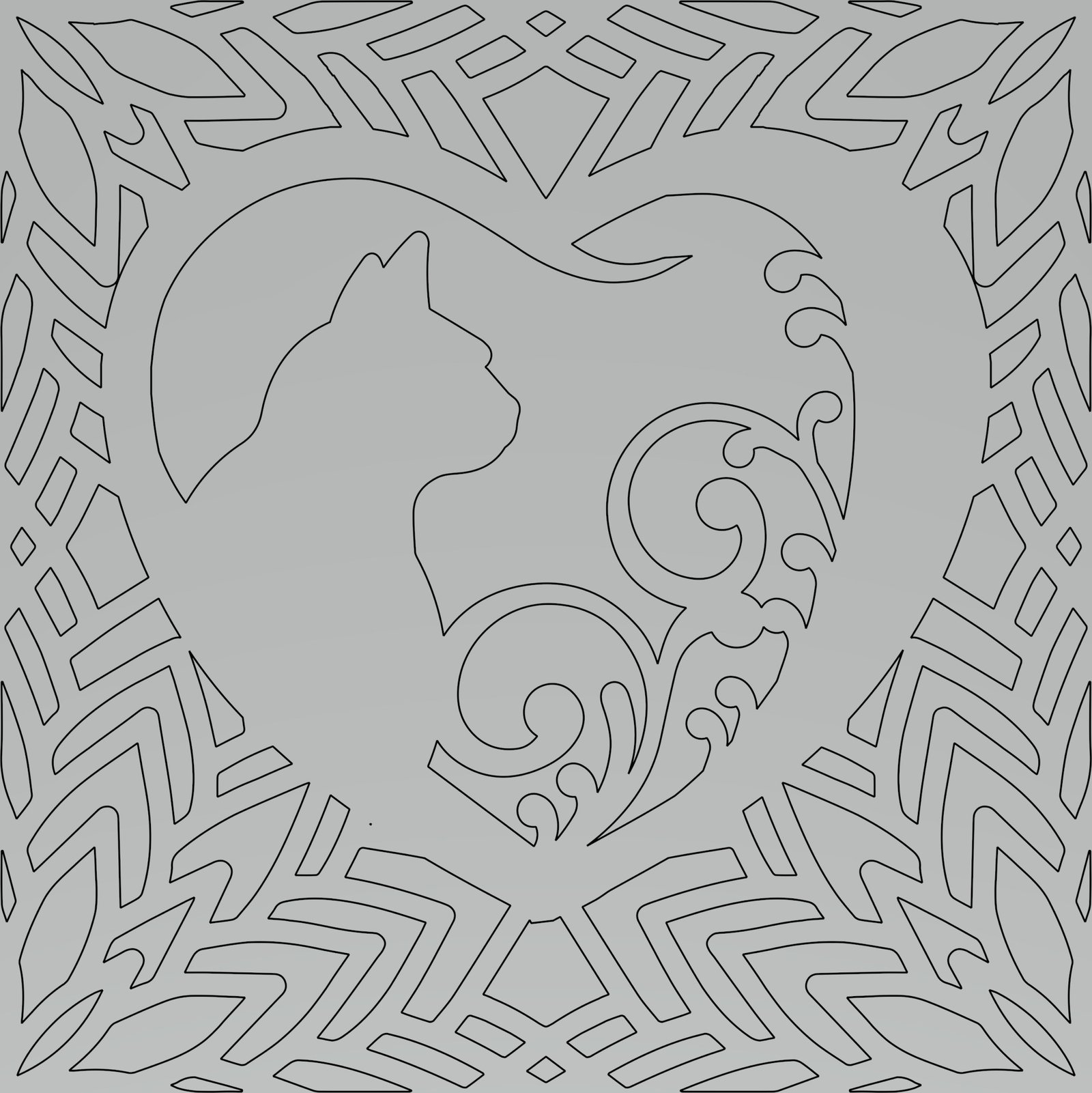 cuadro corazón y gato