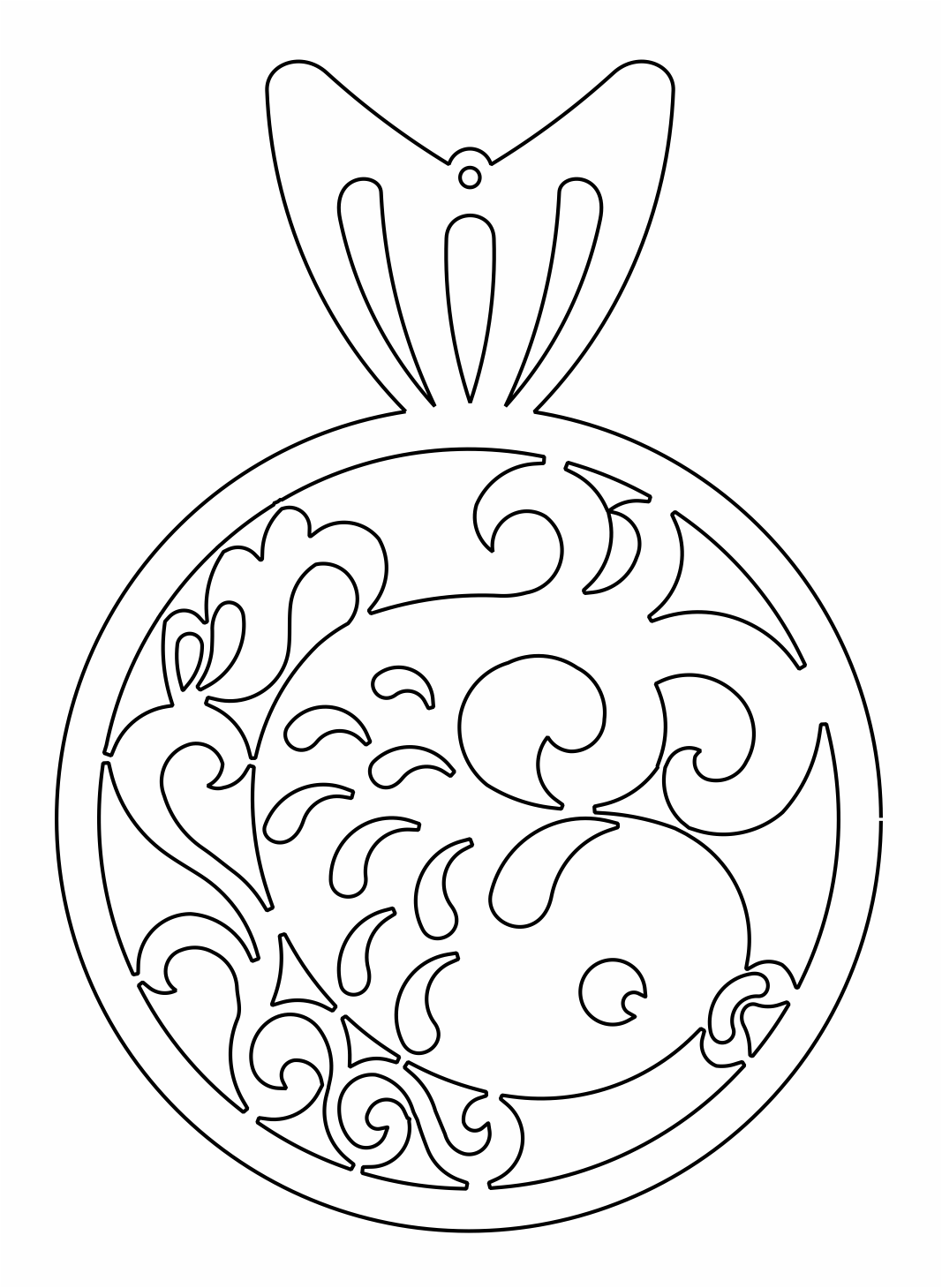 esfera navideña con pez