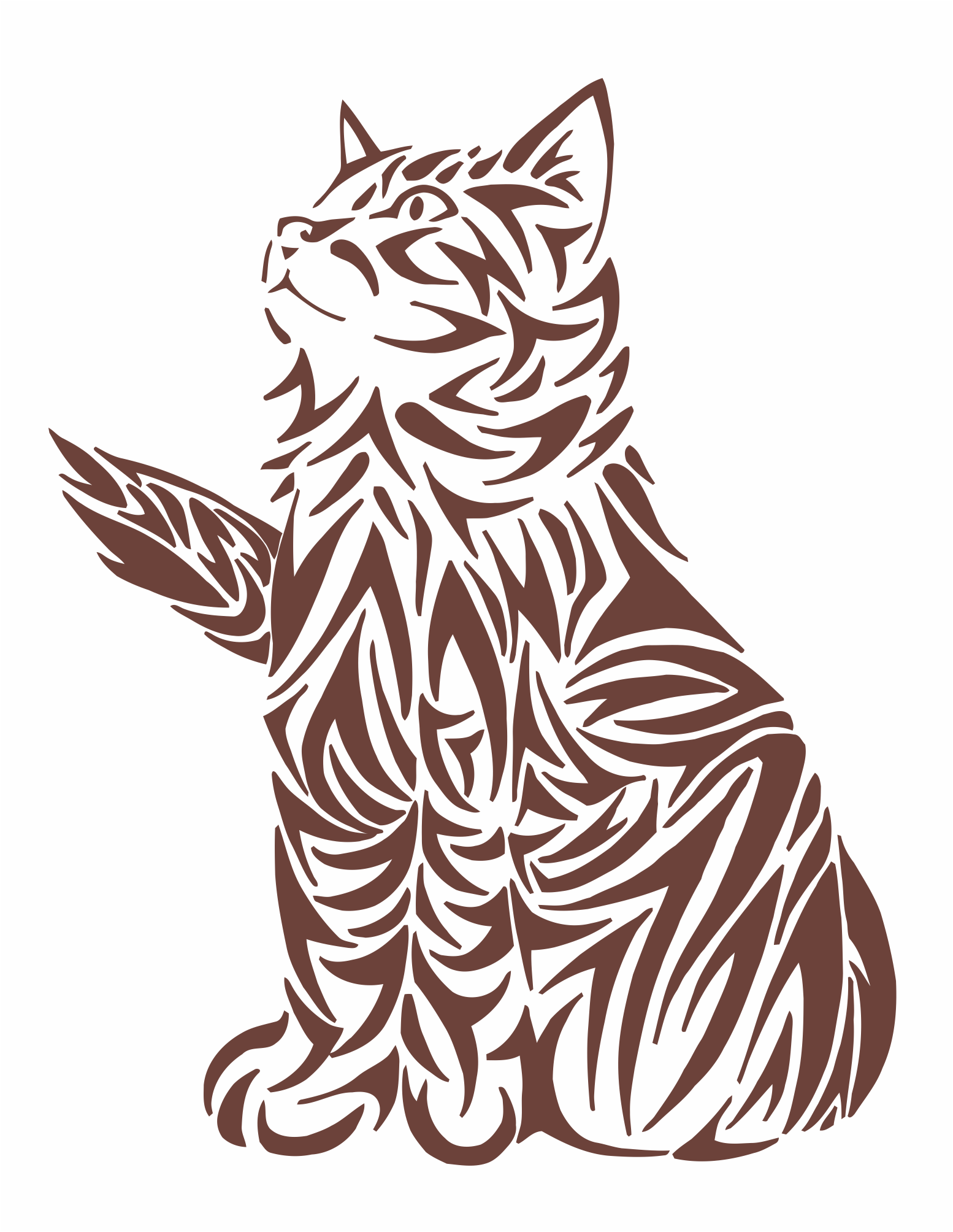 gato mirando hacia arriba