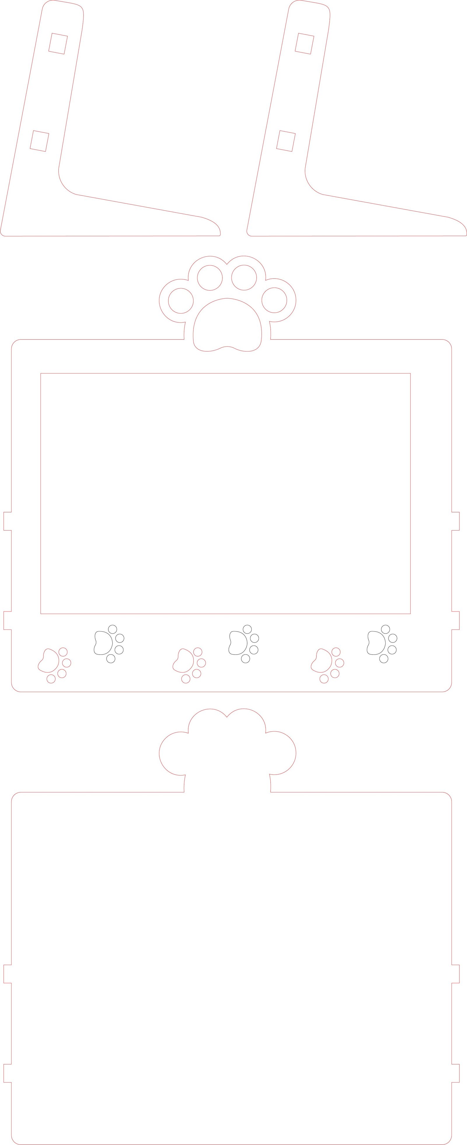 marco huella de perro 3mm