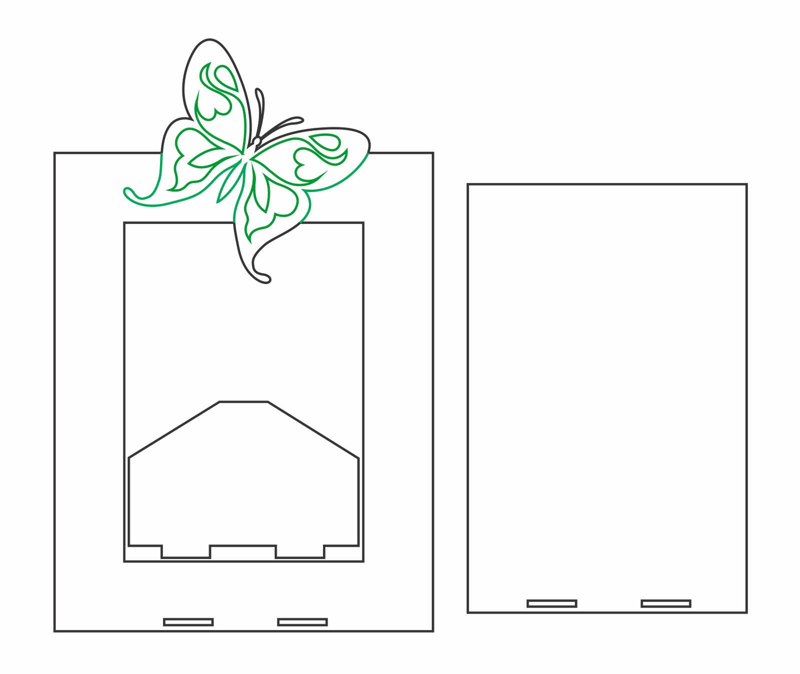 marco para foto mariposa