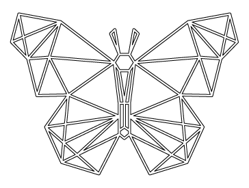 mariposa de alas extendidas