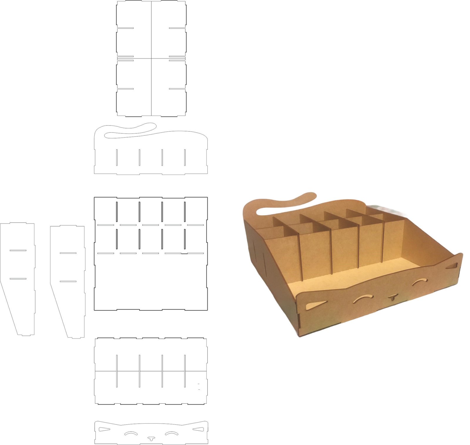 organizador de plumas gato