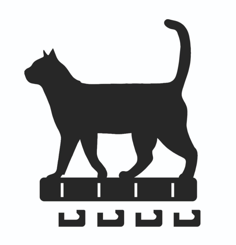 perchero de pared gato 2