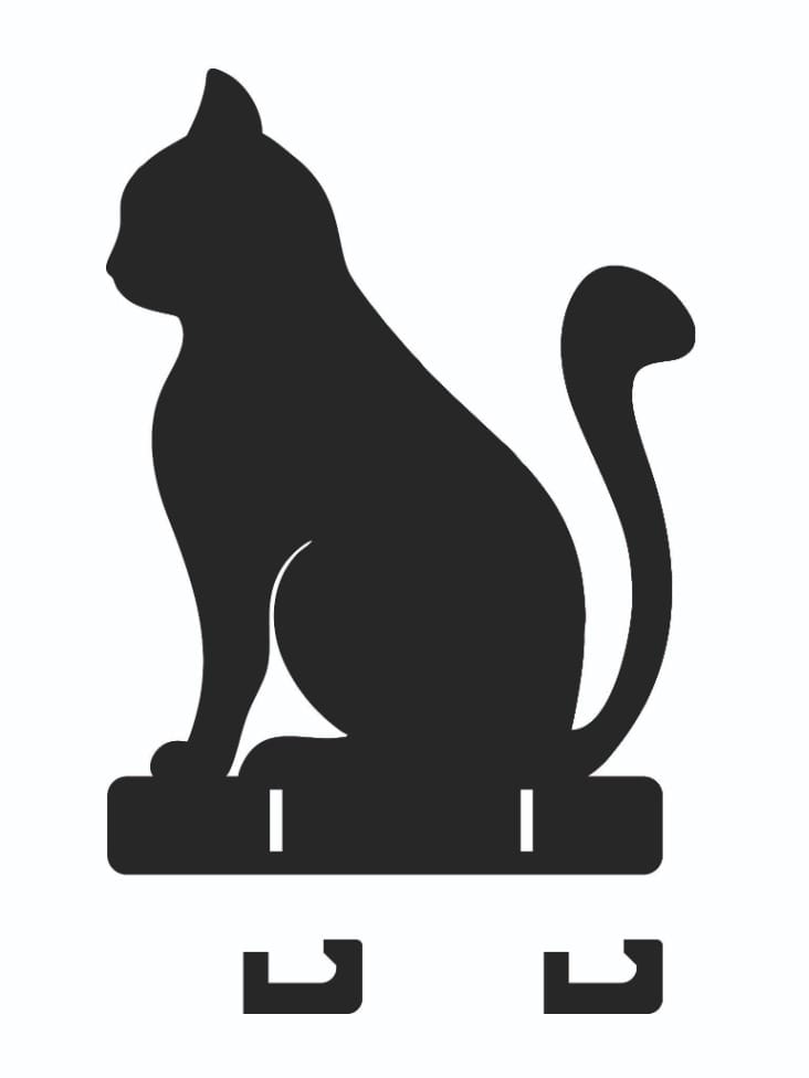 perchero de pared gato