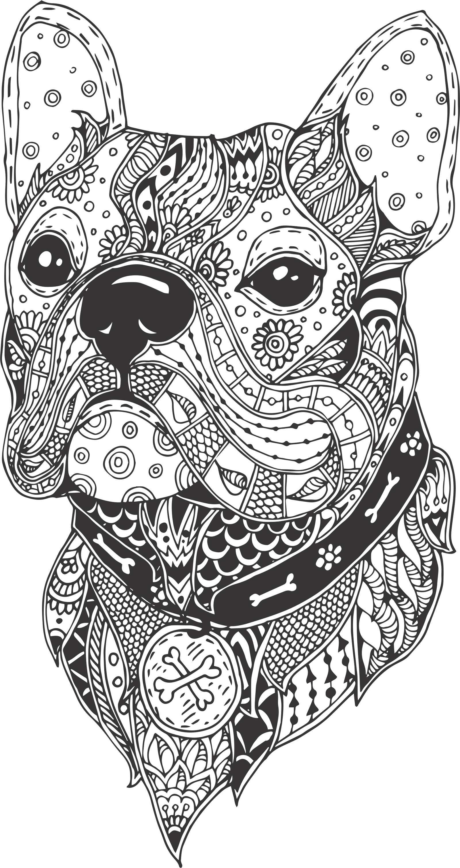 perro de mandalas