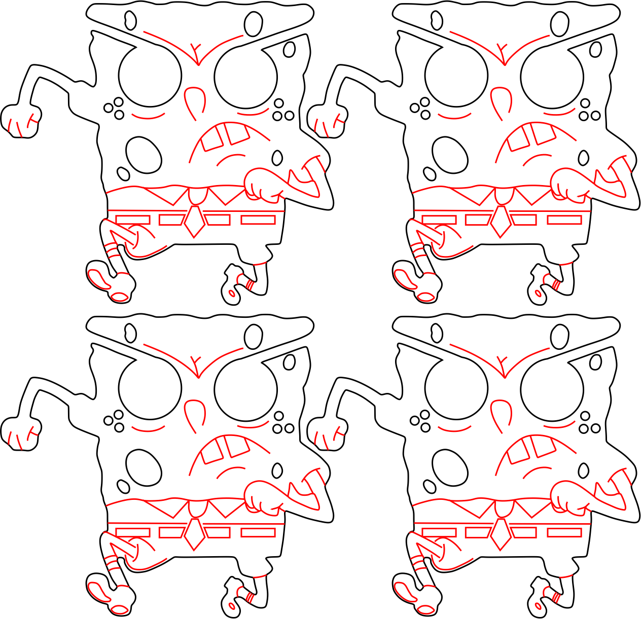 personaje de caricatura enojado