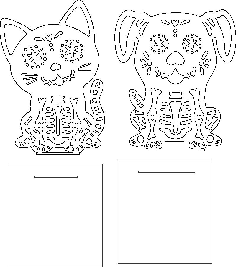 portavelas de perro y gato