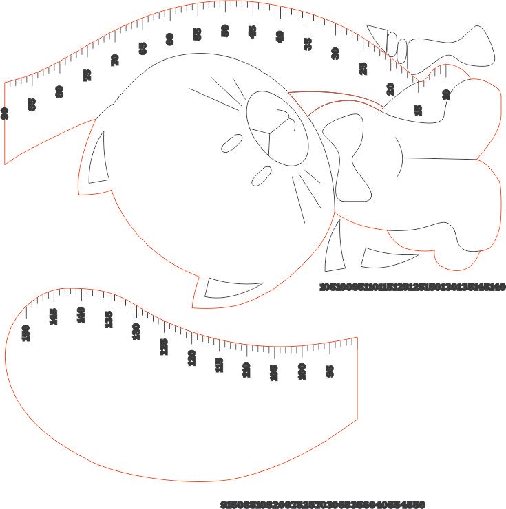 regla para estatura gato