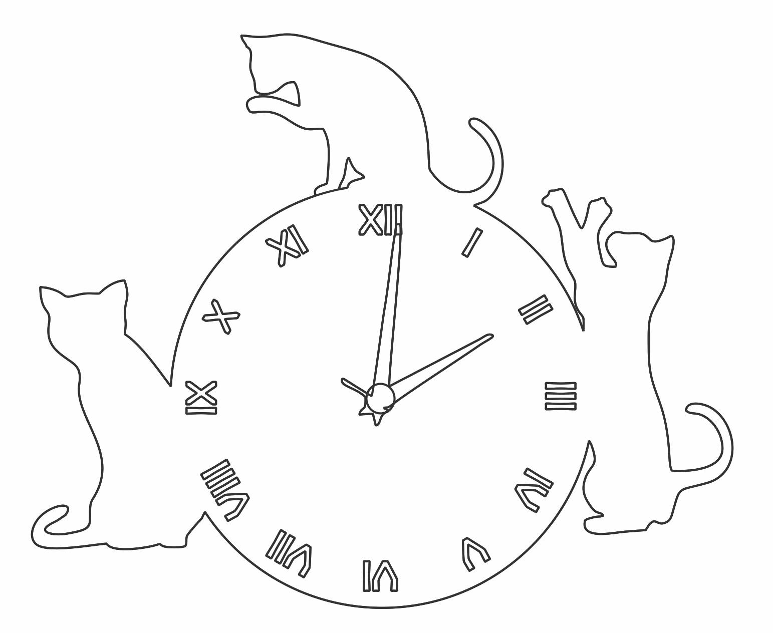 reloj con gatos