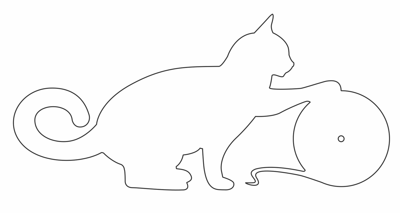 reloj de gato con estambre