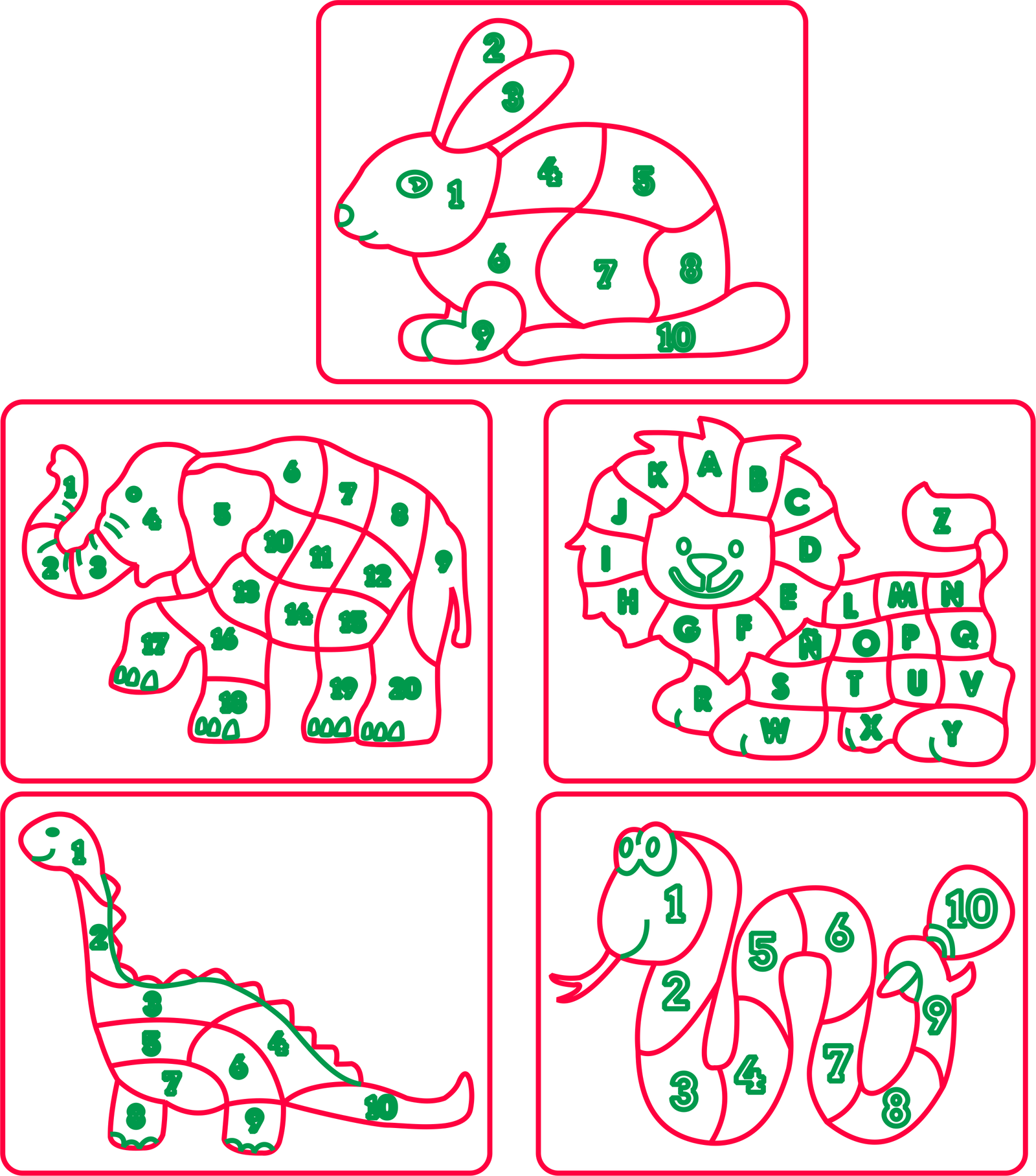 rompecabezas de animales