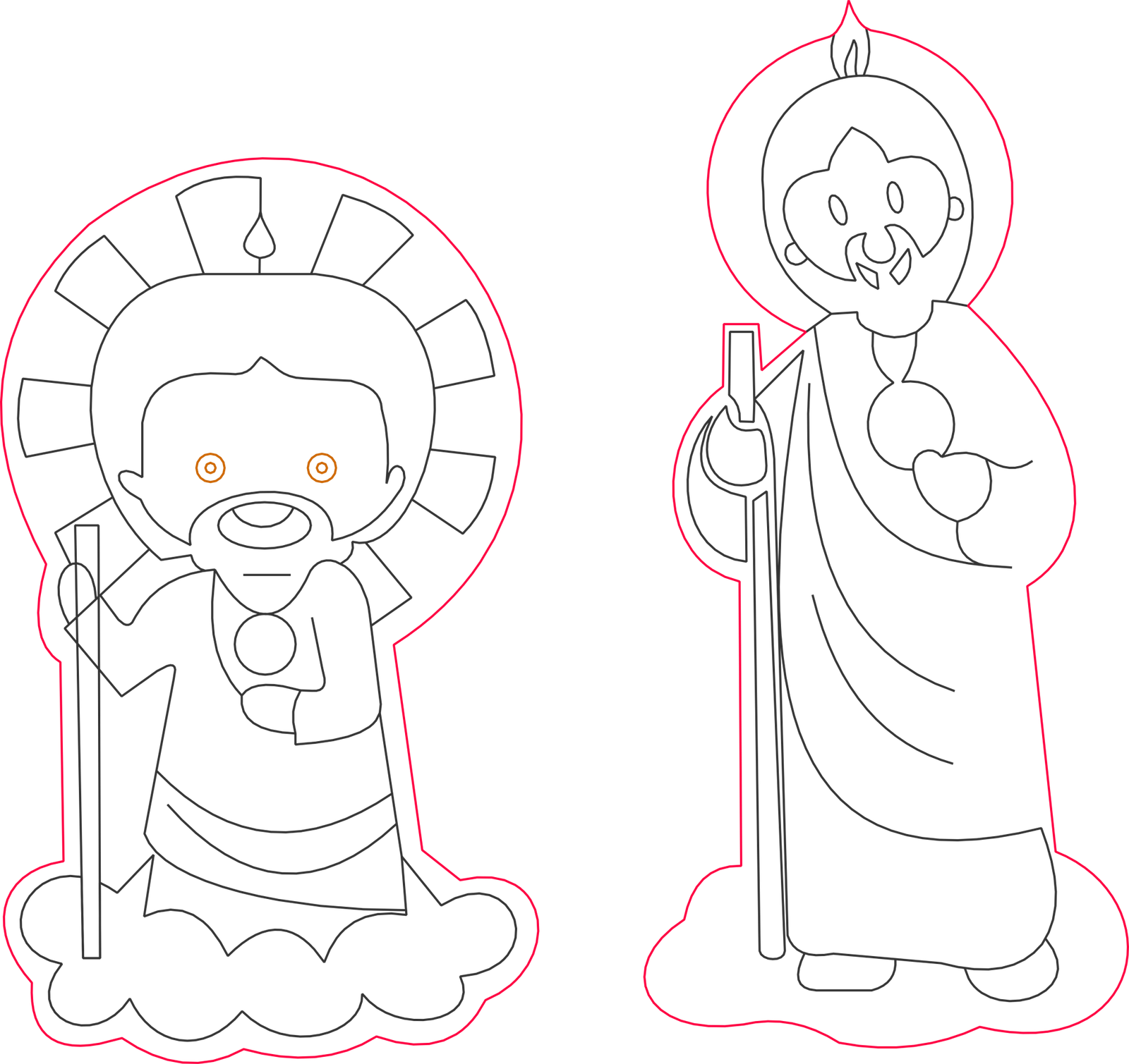 san judas caricaturizados