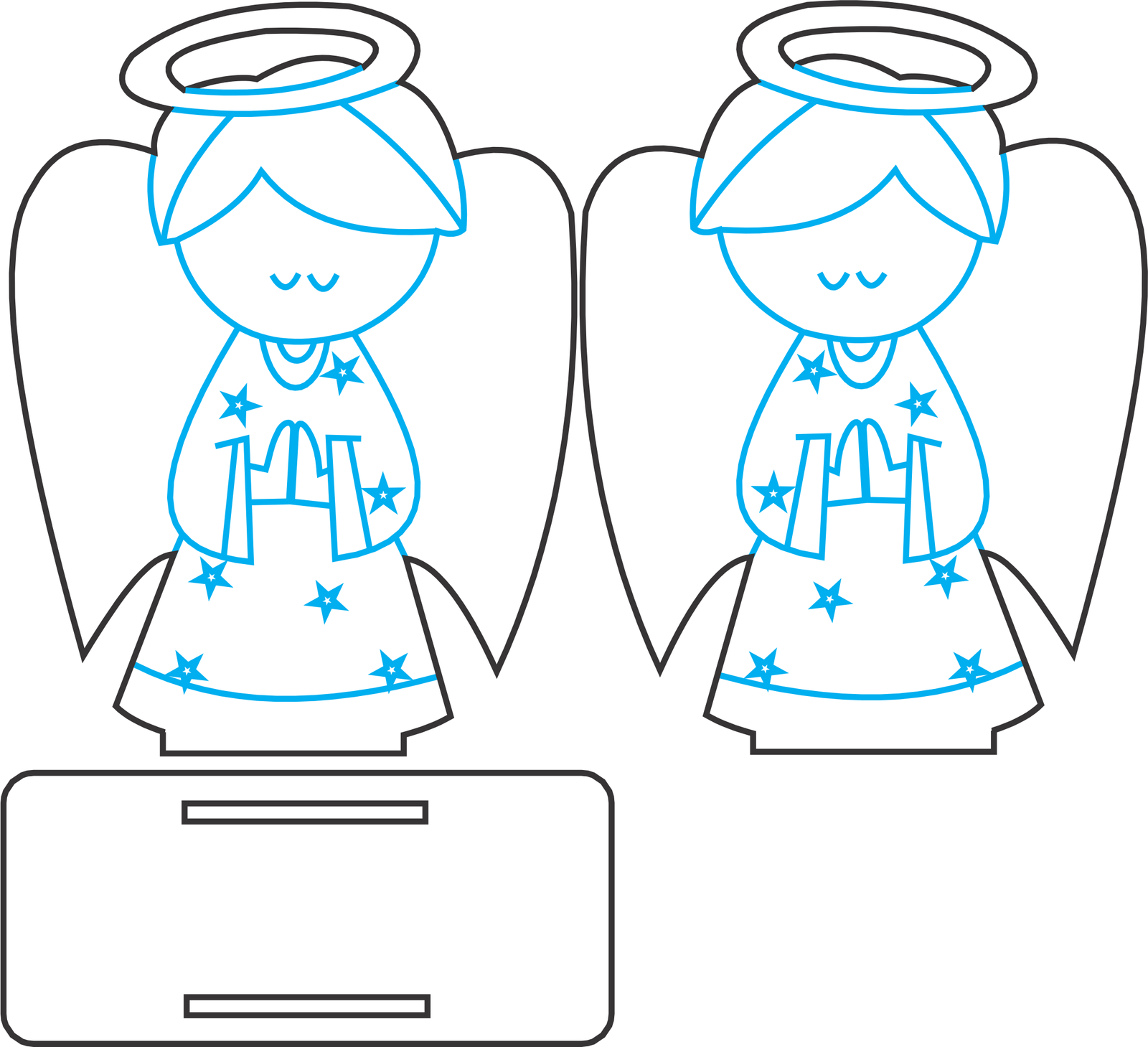 servilletero de ángeles caricatura