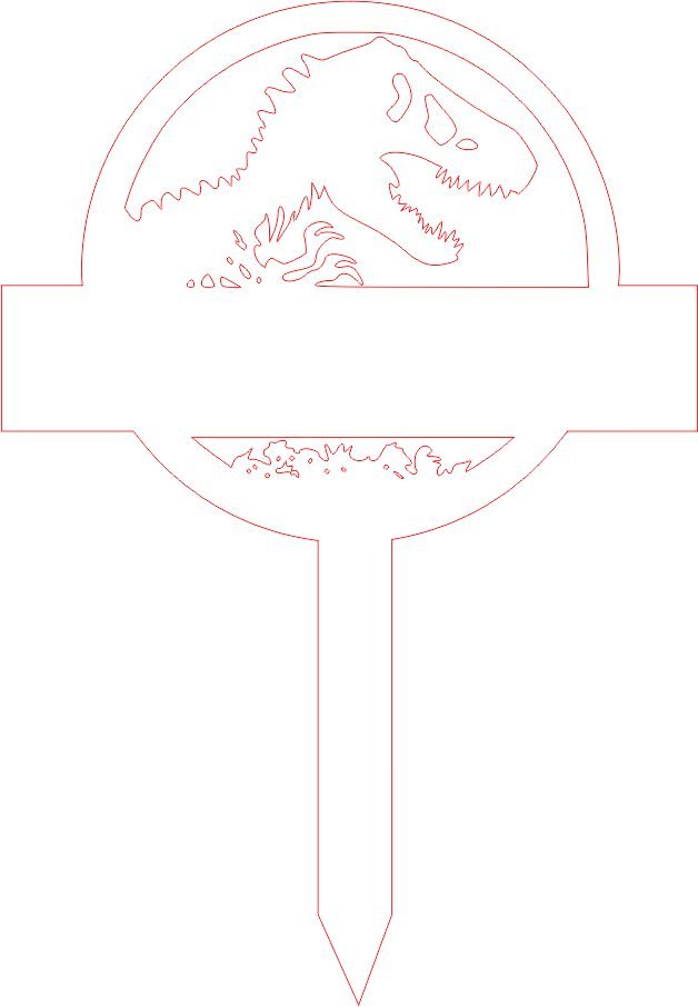 cake topper dinosaurio