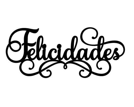 cake topper felicidades manuscrita