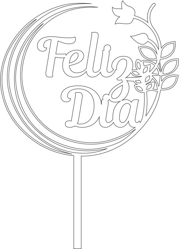 cake topper feliz día