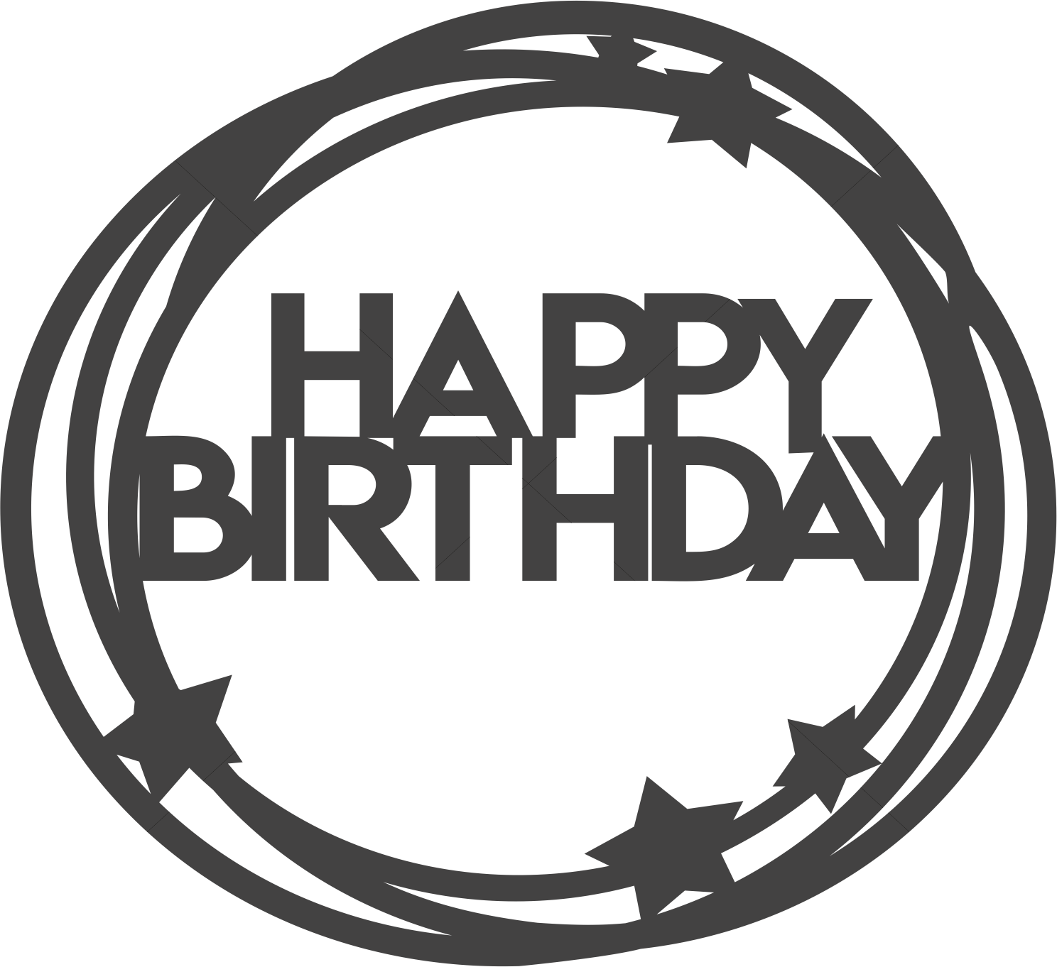 cake topper happy birthday 5