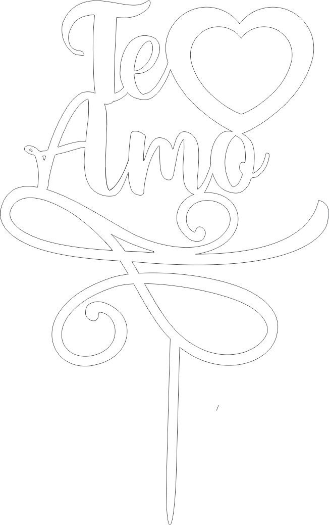 cake topper te amo