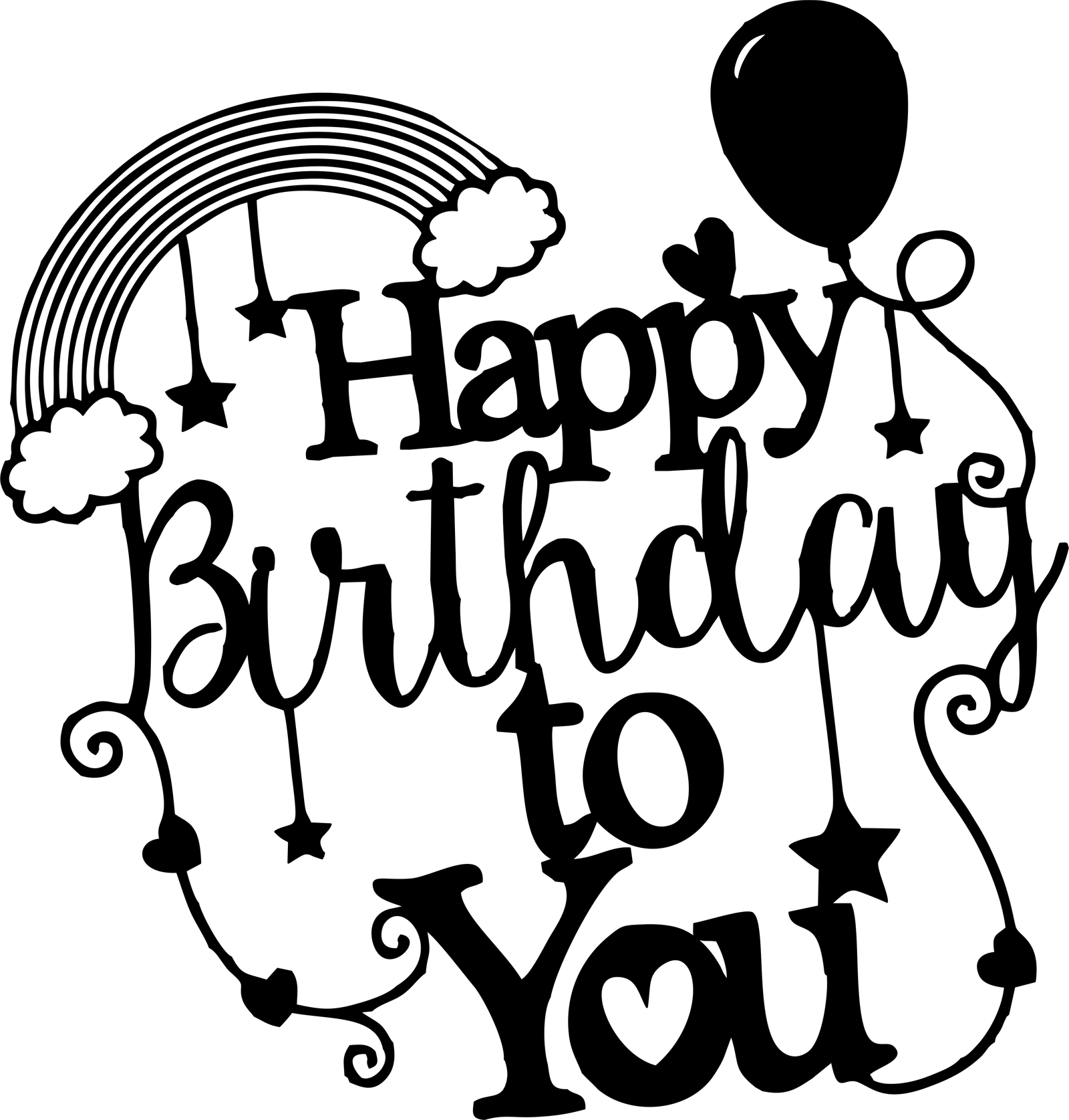 happy birthday letrero