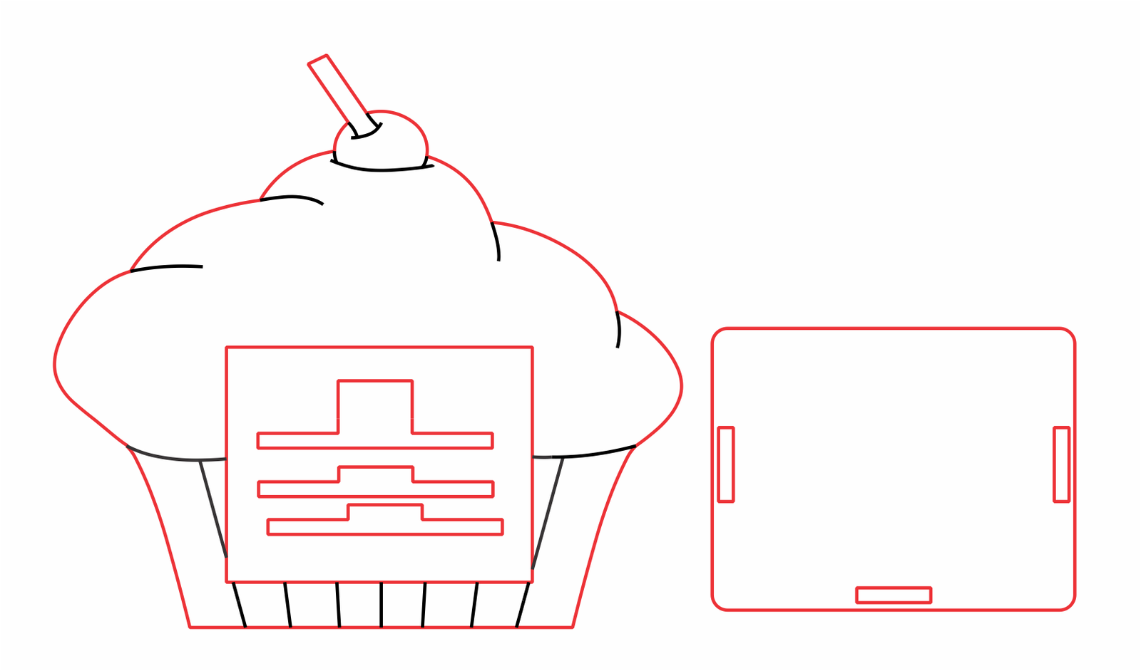 portarretrato cupcake