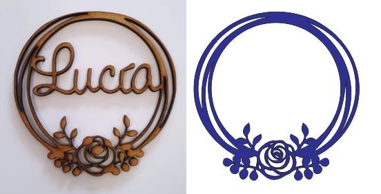 adorno circular con nombre