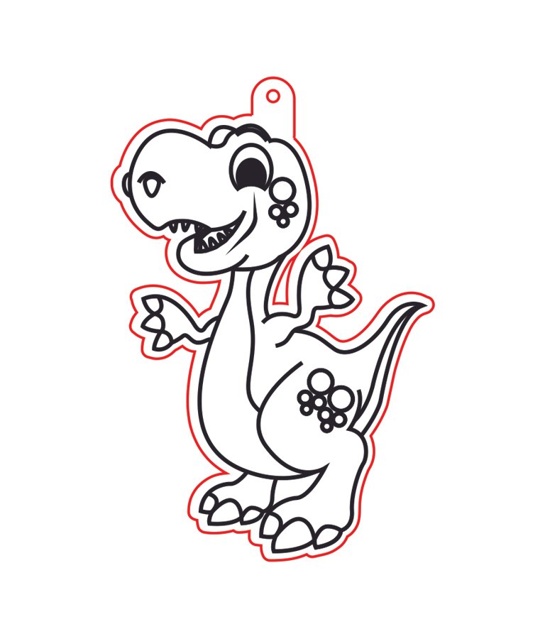 adorno colgante de dinosaurio