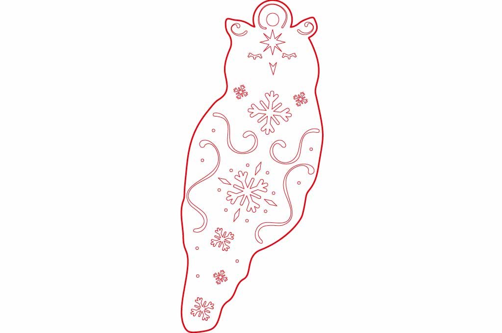 adorno navideño búho